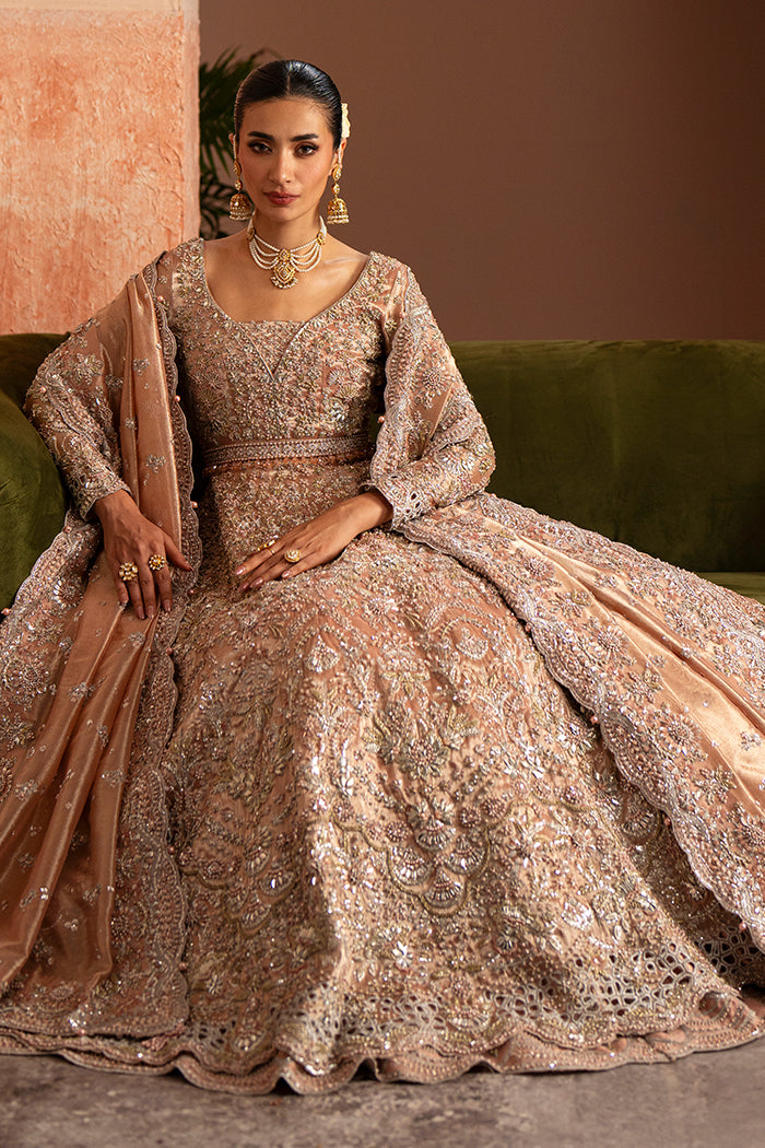 Pink Tissue Peshwas with Lehnga