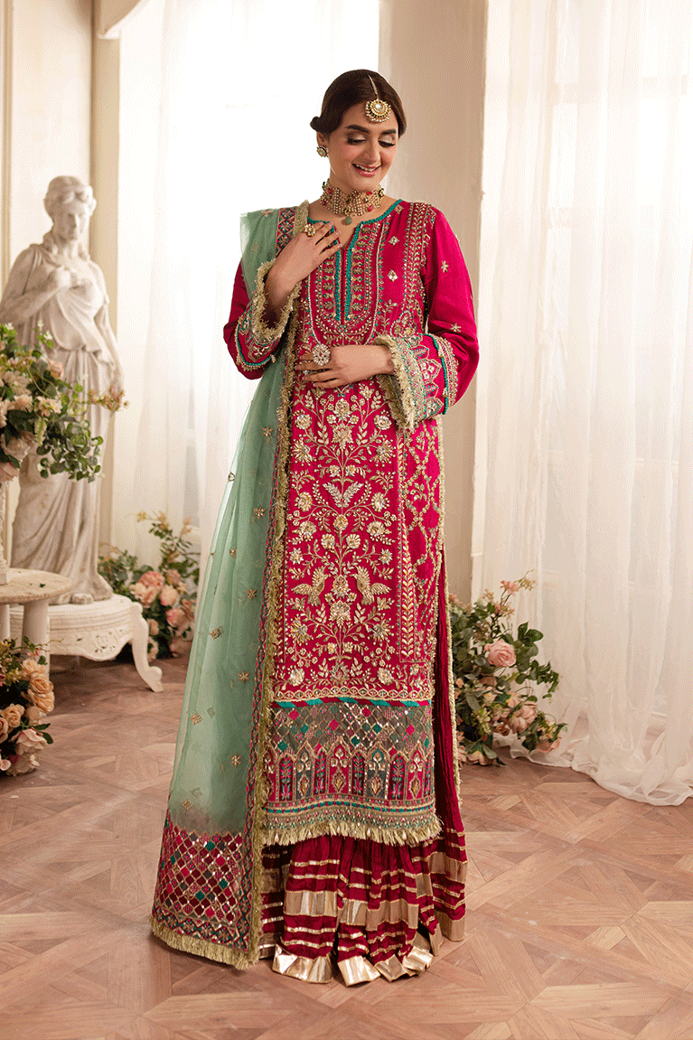 Magenta Shirt and Sharara