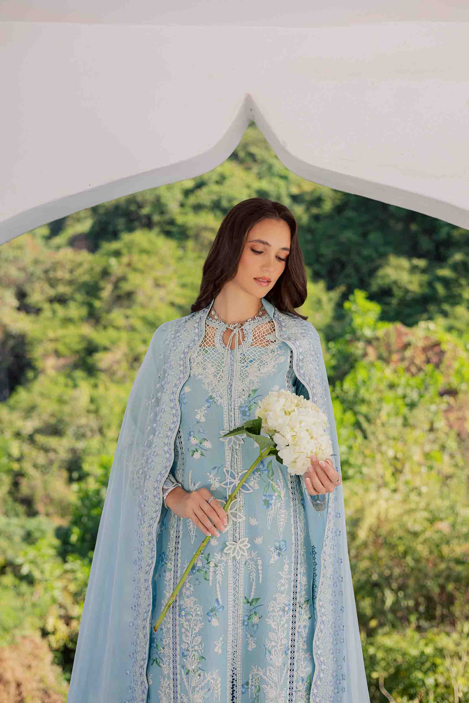 Lotus Powder Blue Shirt Set