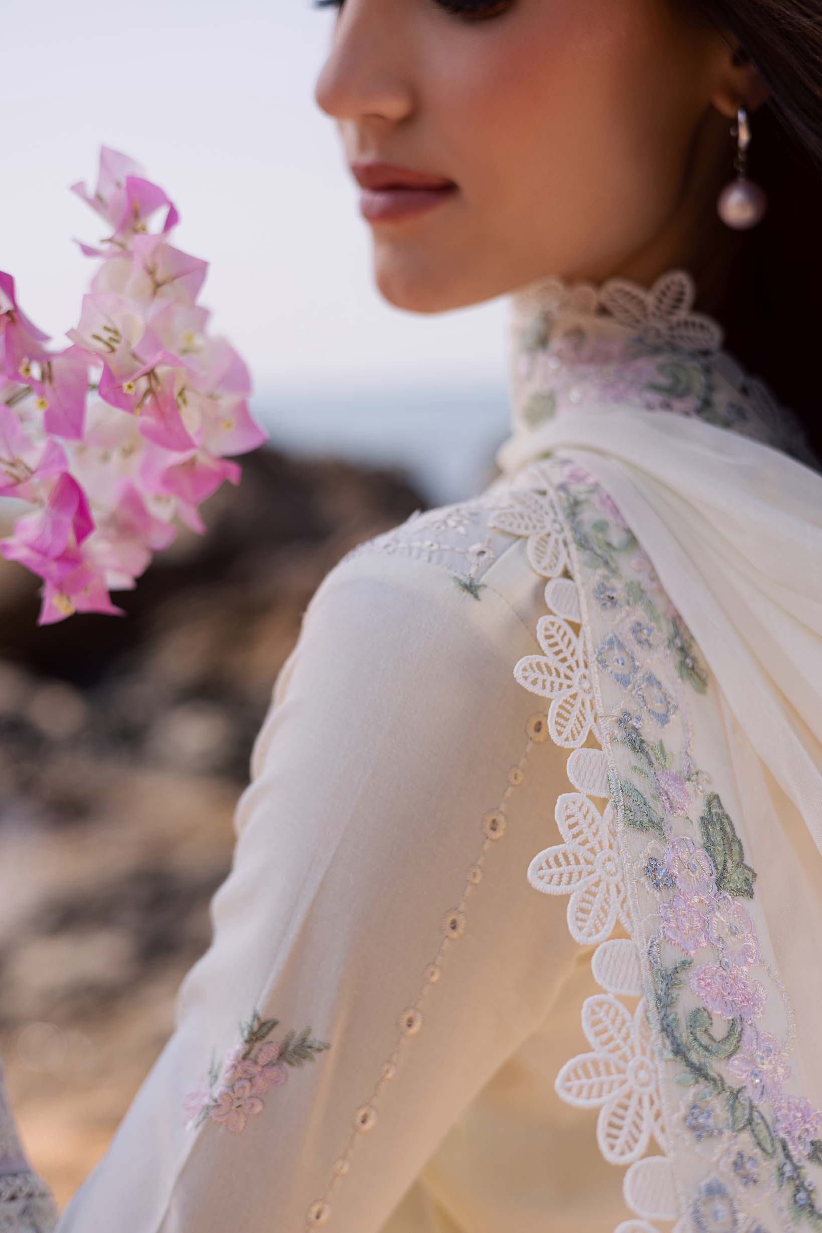 Sweet Pea Ivory Shirt Set