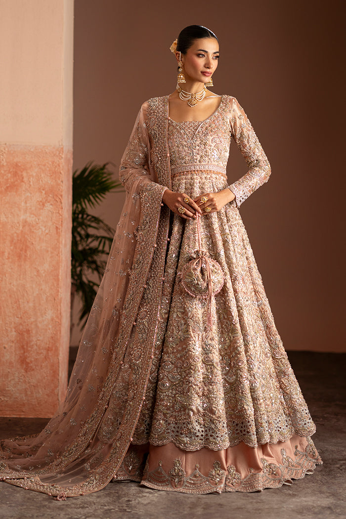 Pink Tissue Peshwas with Lehnga