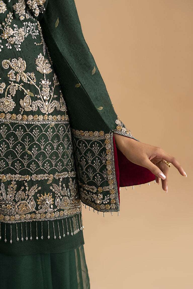 Forest green shirt with sharara