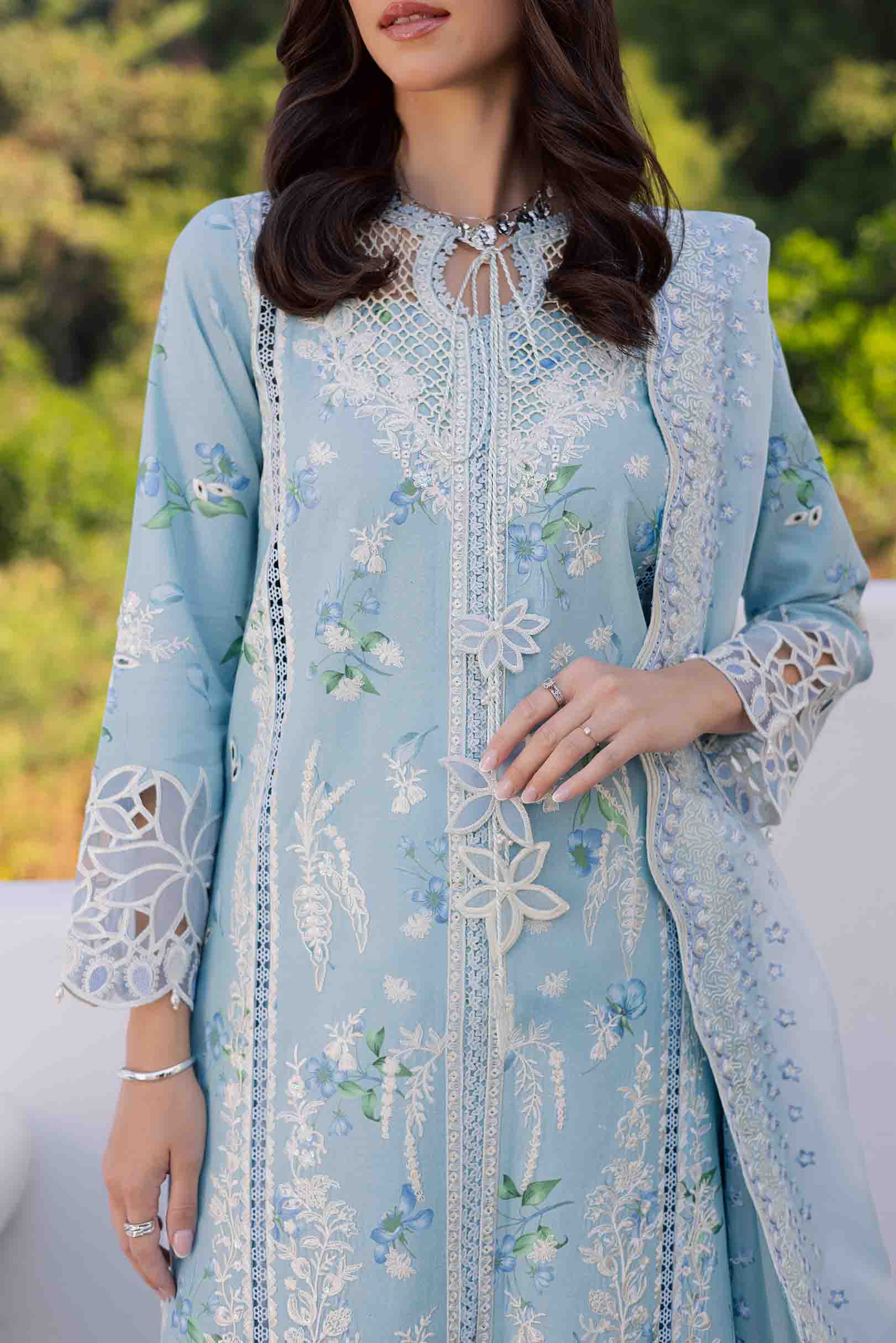 Lotus Powder Blue Shirt Set