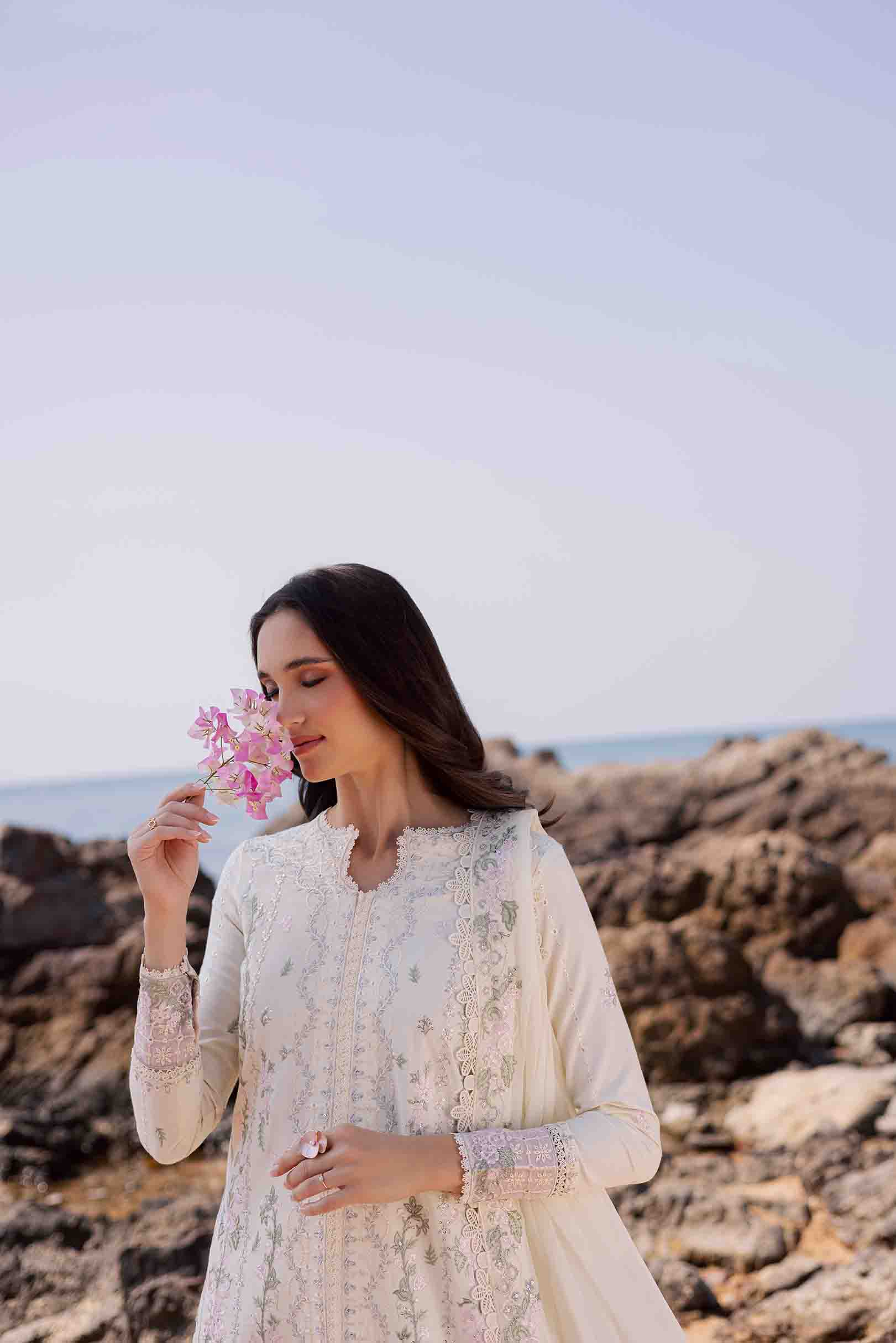 Sweet Pea Ivory Shirt Set