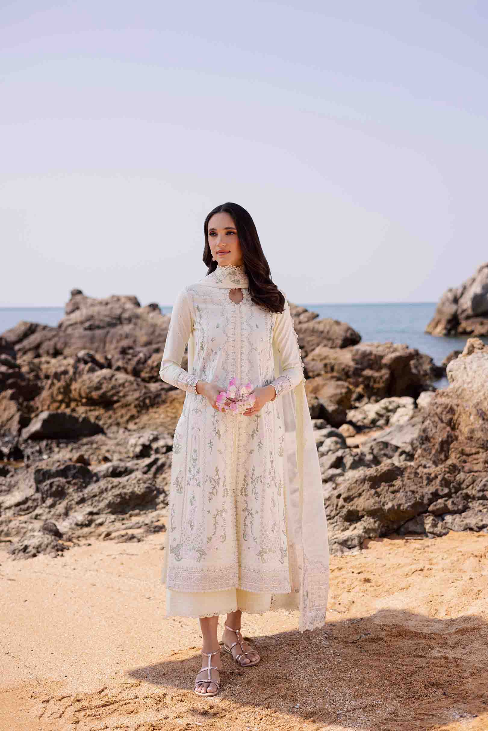 Sweet Pea Ivory Shirt Set