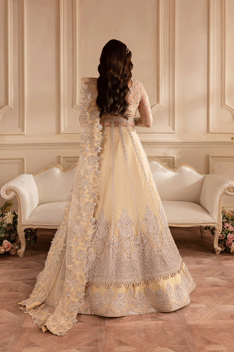 Beige Kalidaar and Lehnga