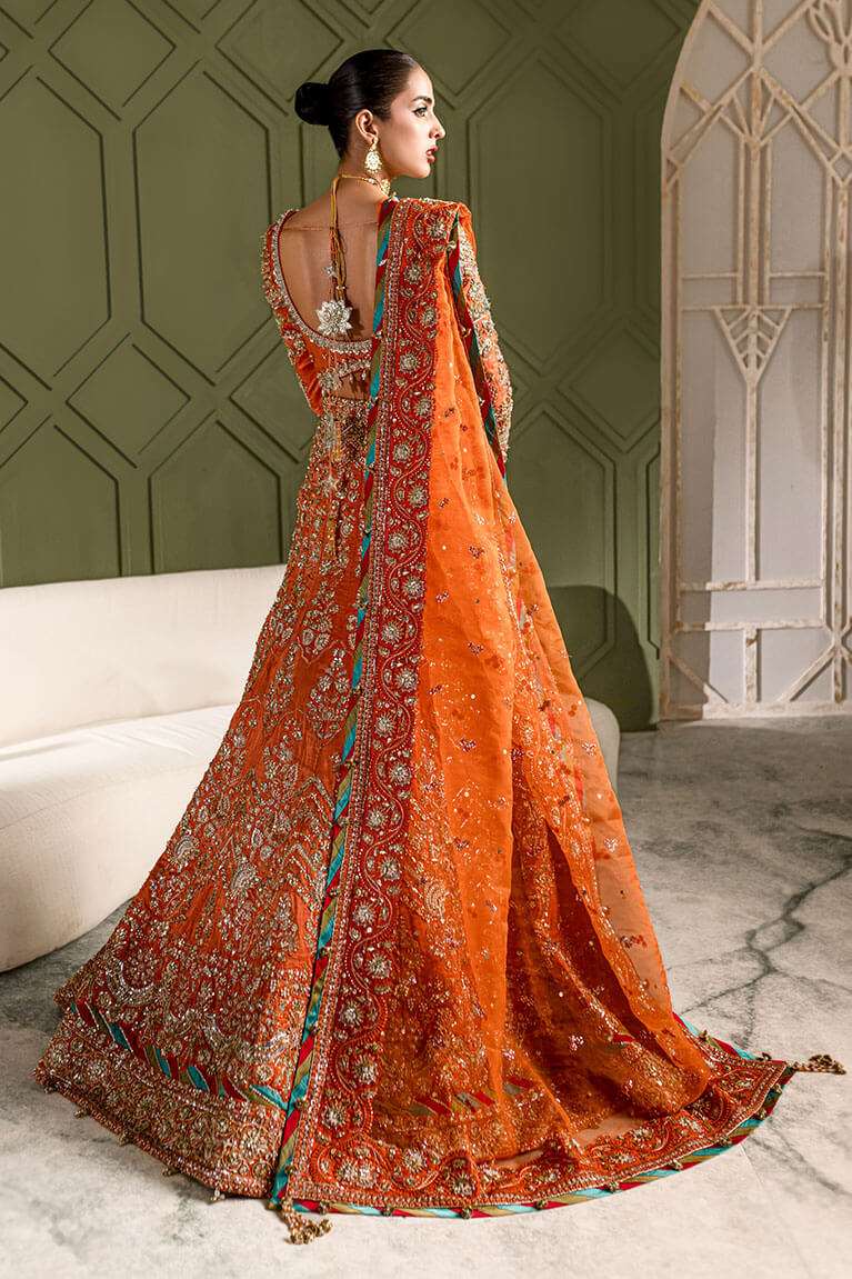 Burnt orange lehnga choli