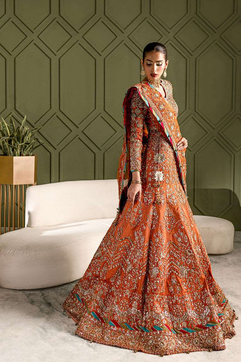 Burnt orange lehnga choli