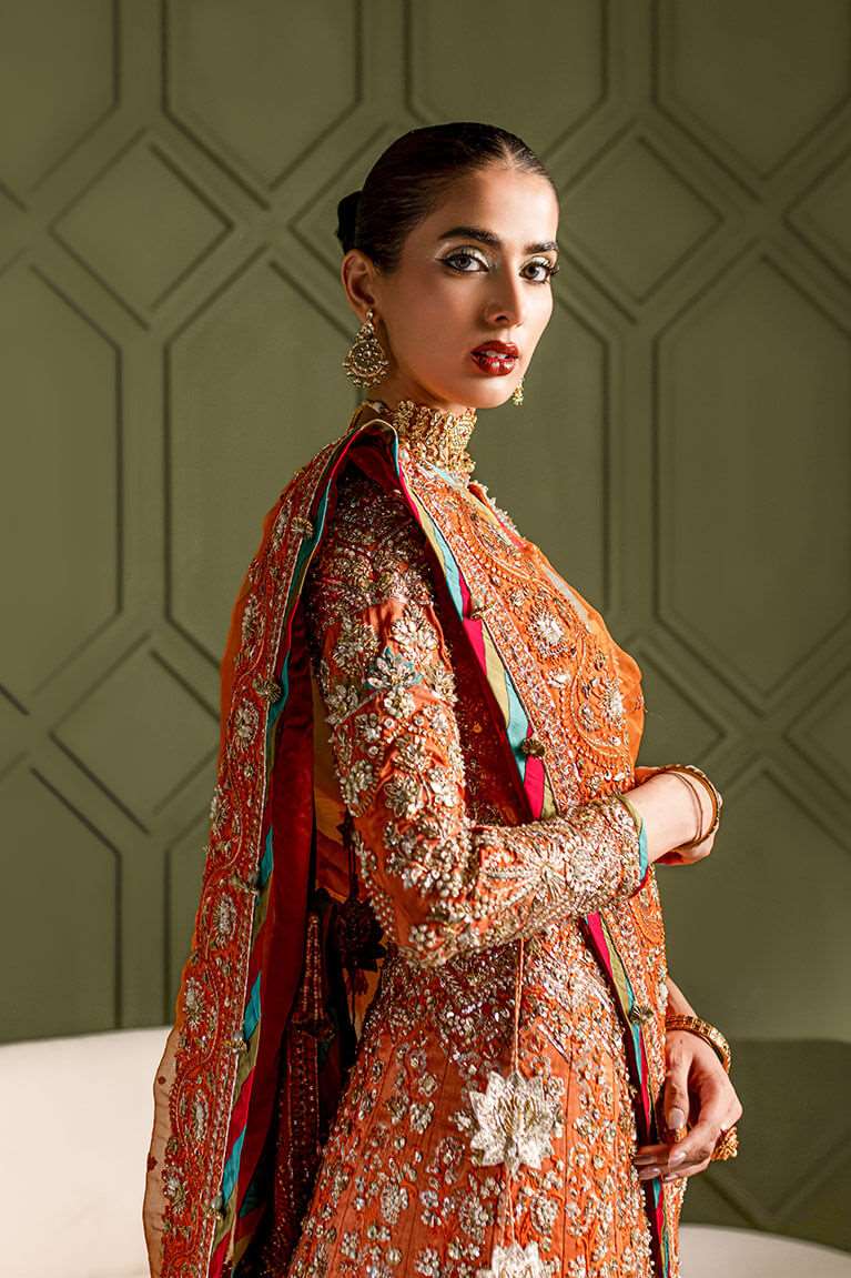 Burnt orange lehnga choli