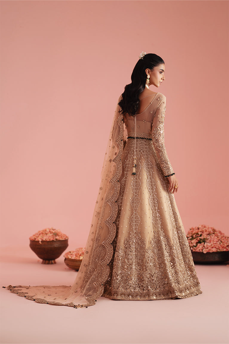 Champagne Gold Kalidaar, Lehnga & Dupatta