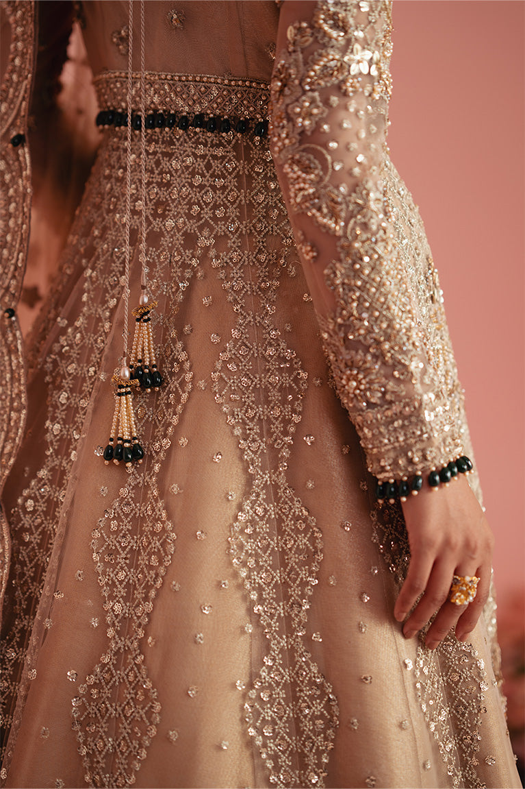 Champagne Gold Kalidaar, Lehnga & Dupatta