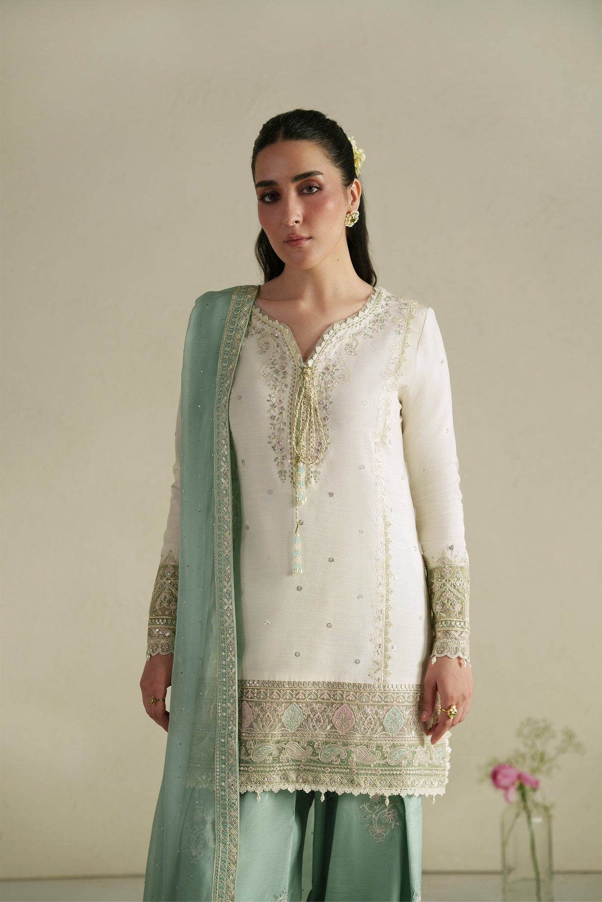 Aab Ivory Shirt Set
