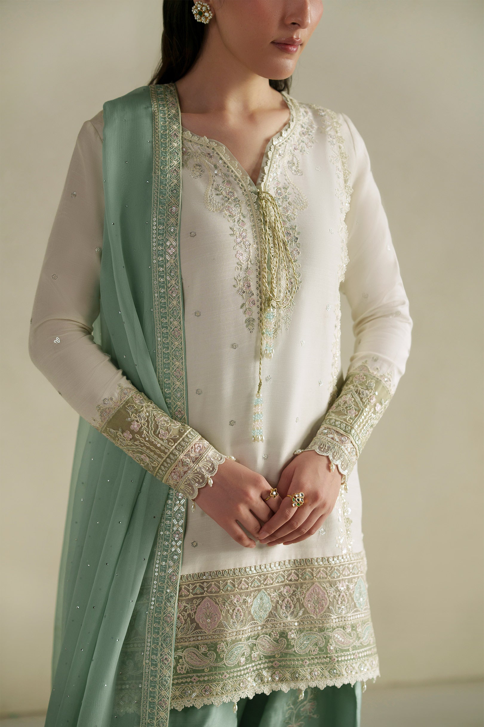 Aab Ivory Shirt Set