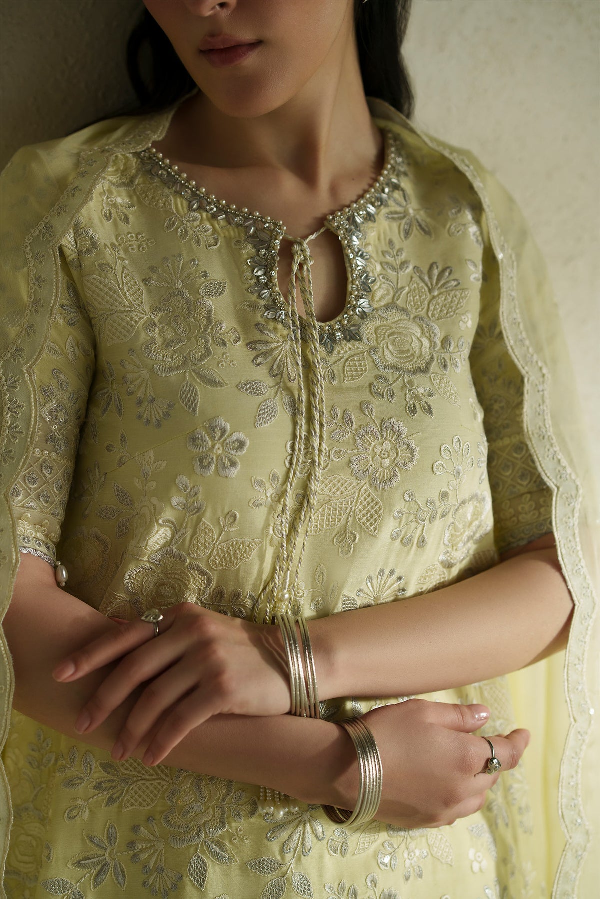 Gulab Butter Yellow Shirt Set