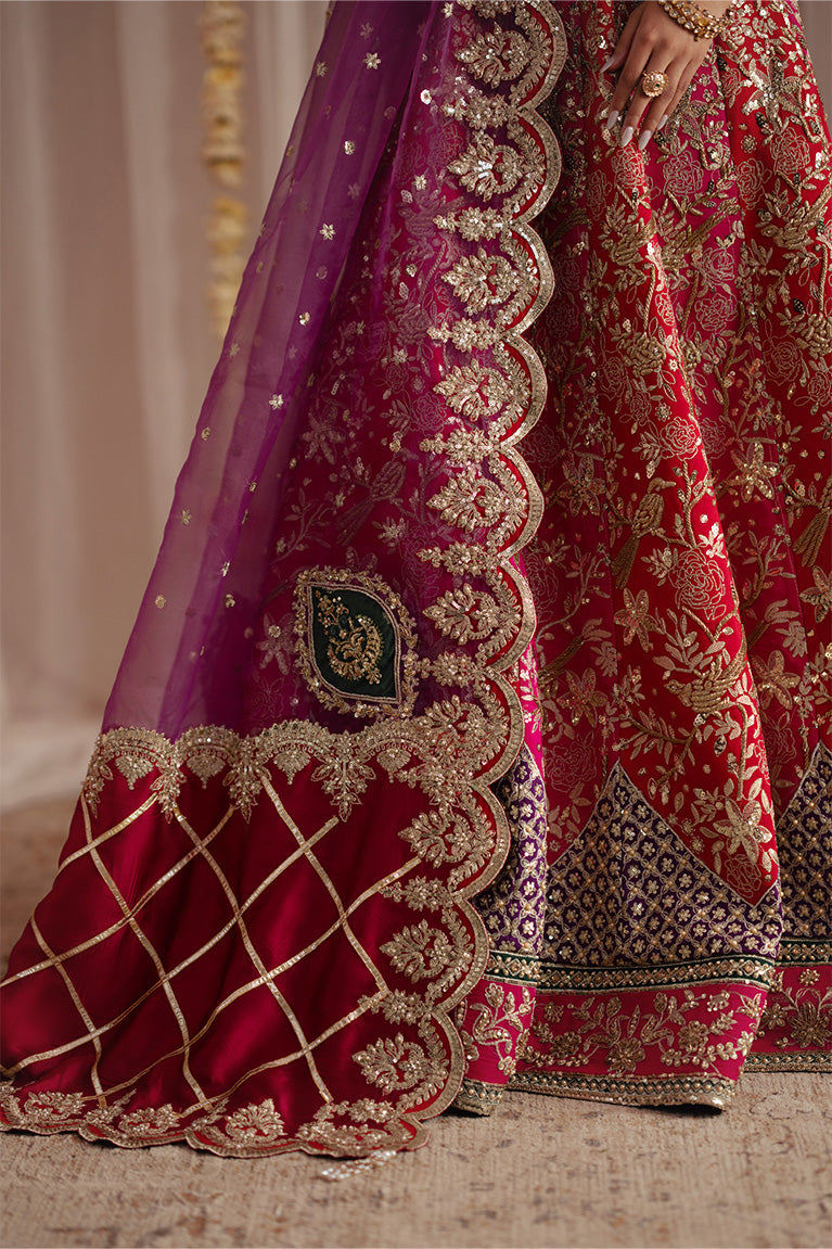 Fuschia Red Lehnga Choli & Dupatta