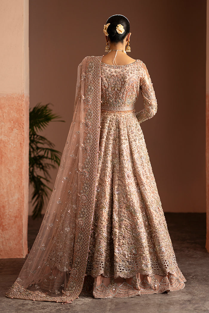 ⁠Pink Tissue Peshwas with Lehnga