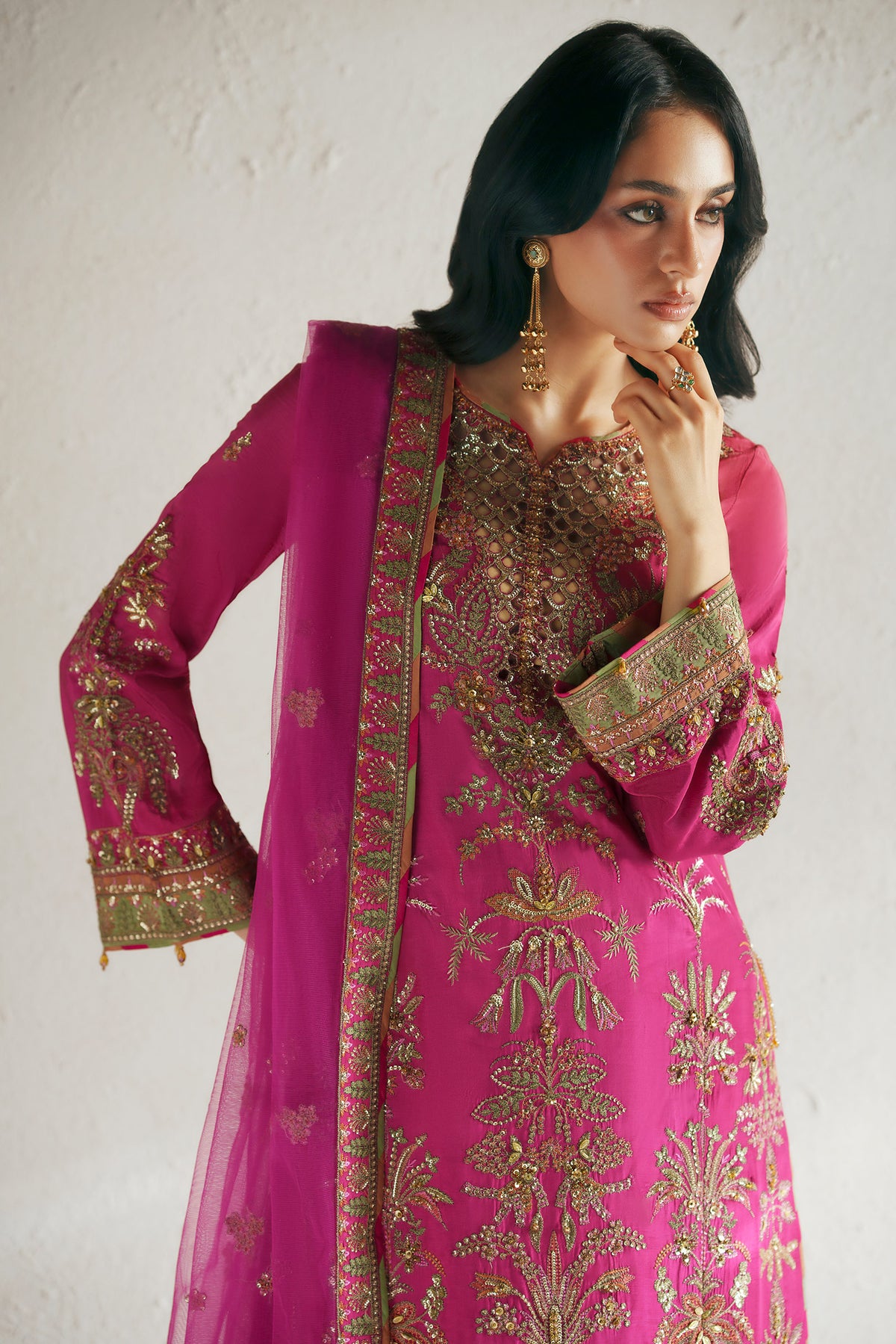 Ada Magenta Shirt Set