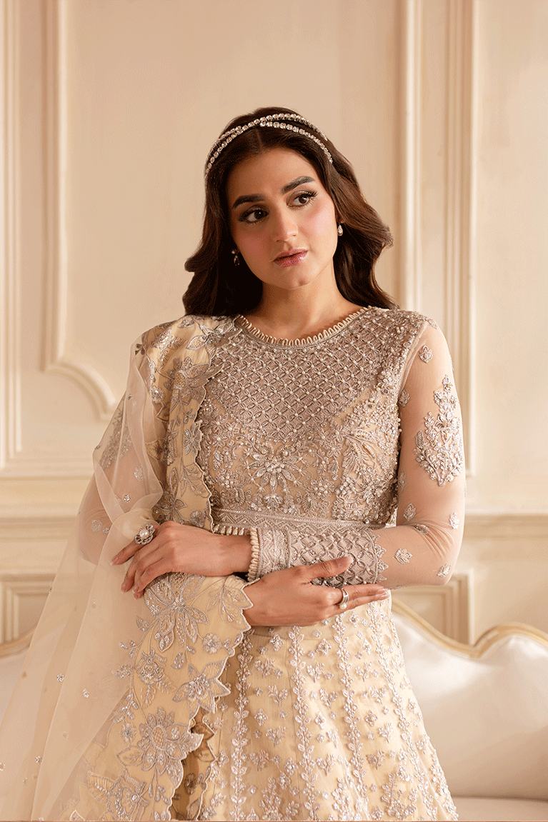 Beige Kalidaar and Lehnga