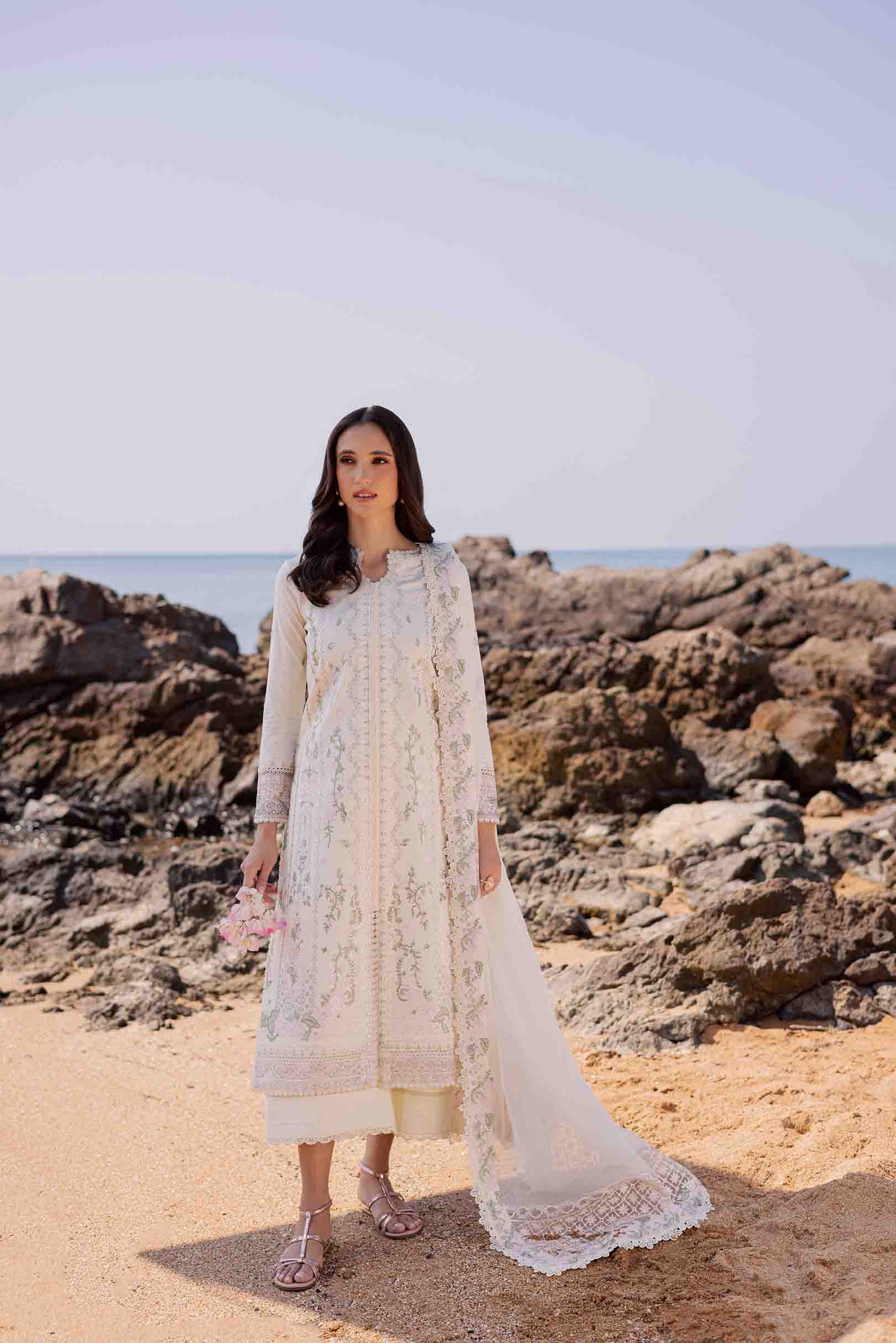 Sweet Pea Ivory Shirt Set