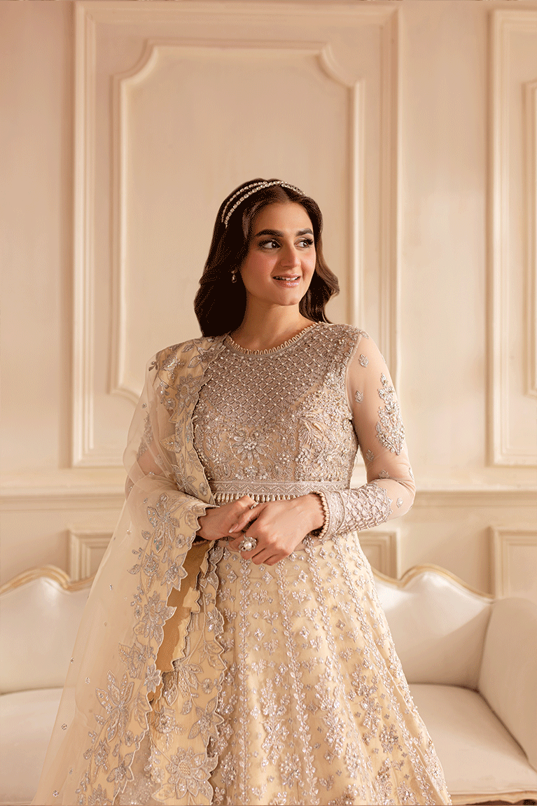Beige Kalidaar and Lehnga
