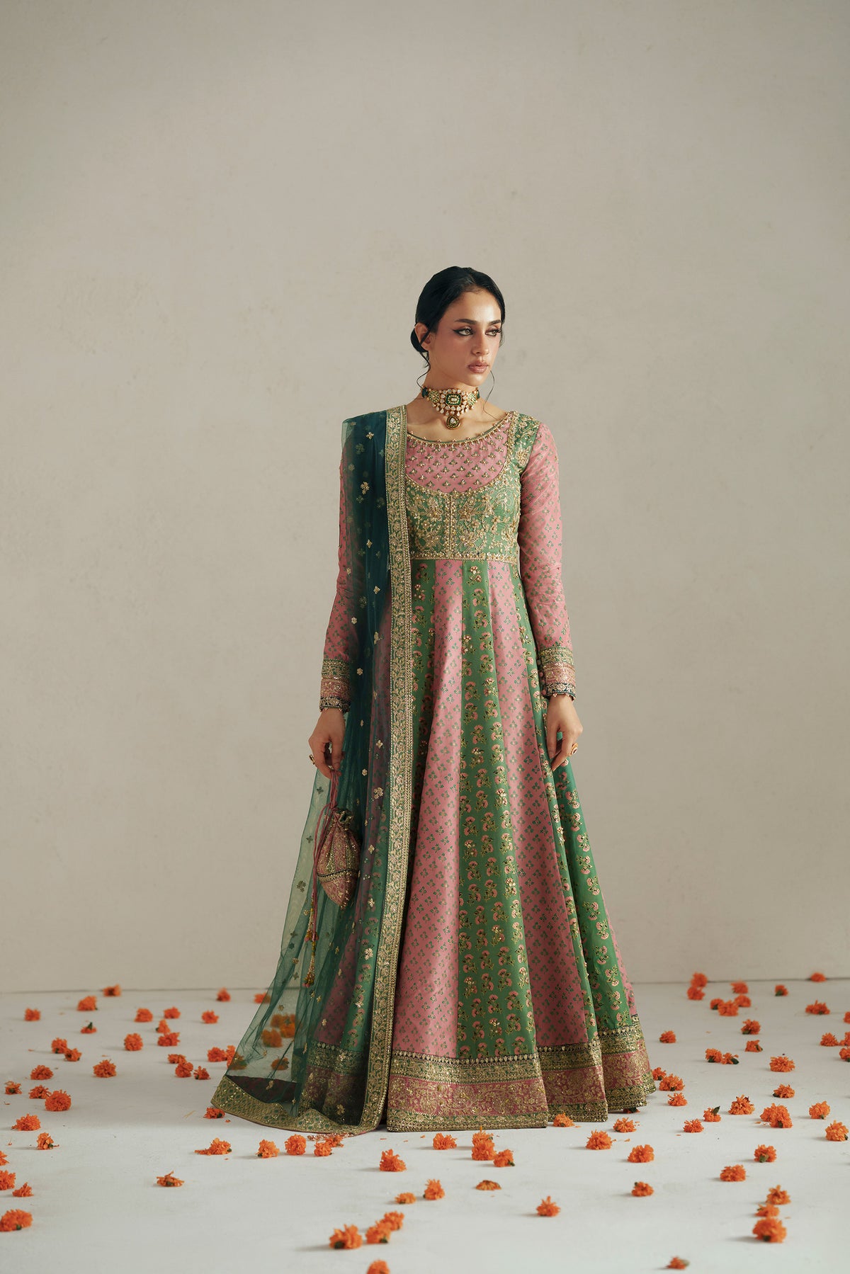 Rang Multicolor Anarkali Set