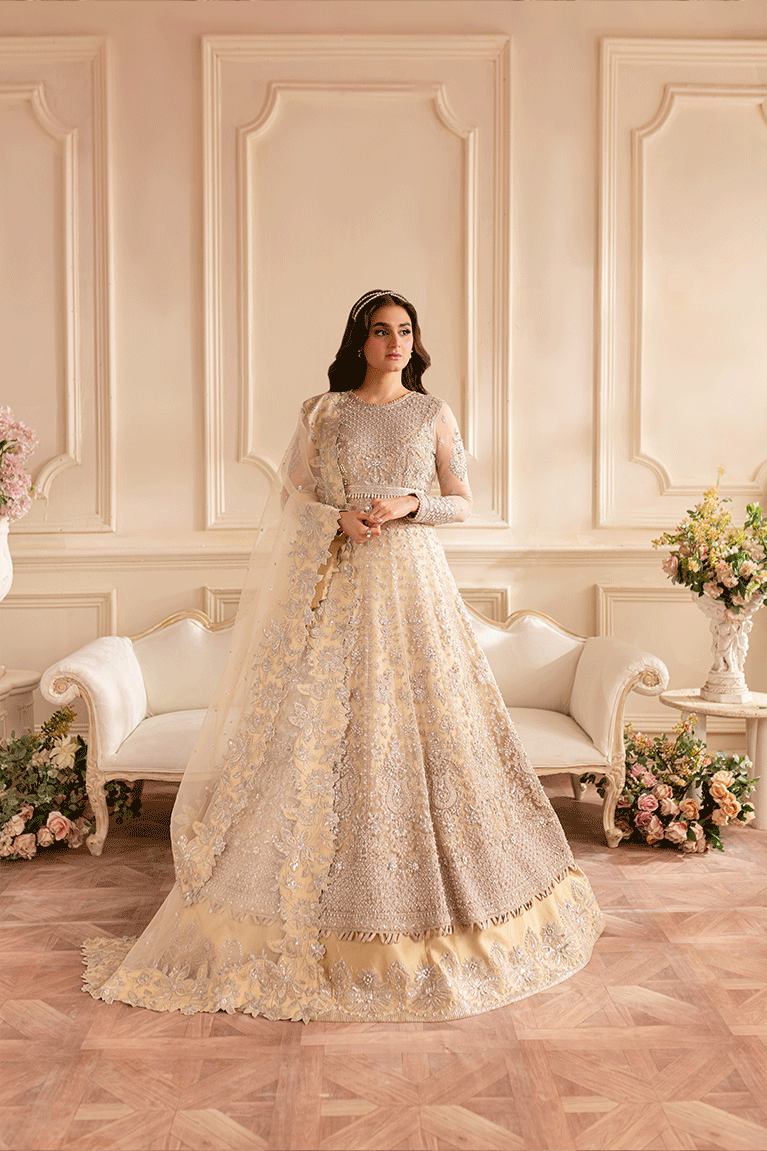 Beige Kalidaar and Lehnga