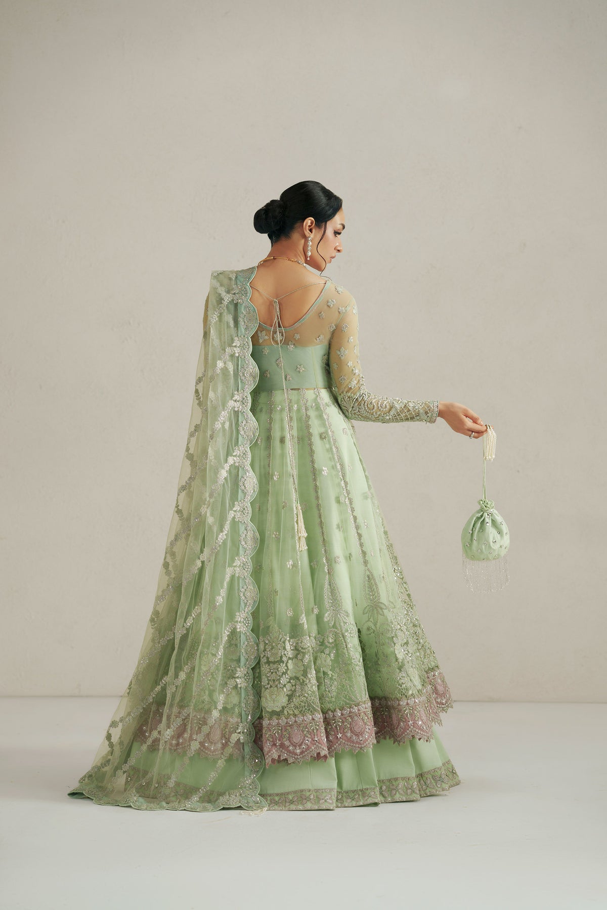 Seafoam Green Pishwas Set