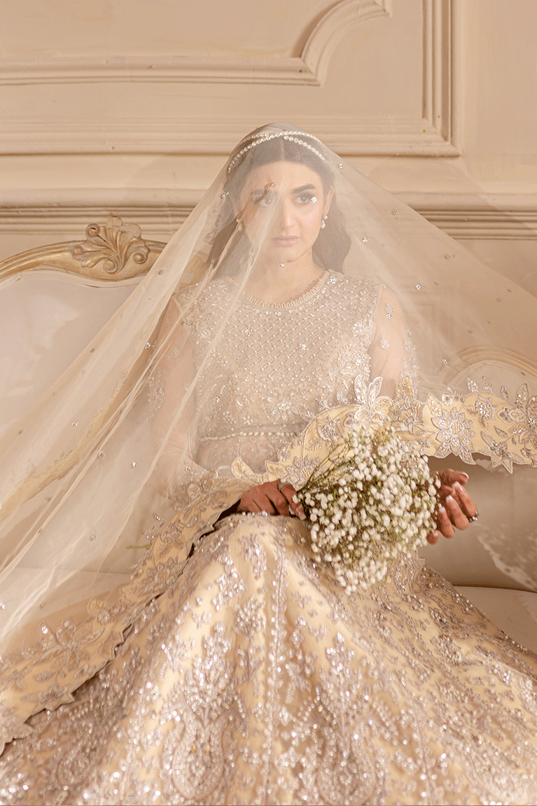 Beige Kalidaar and Lehnga