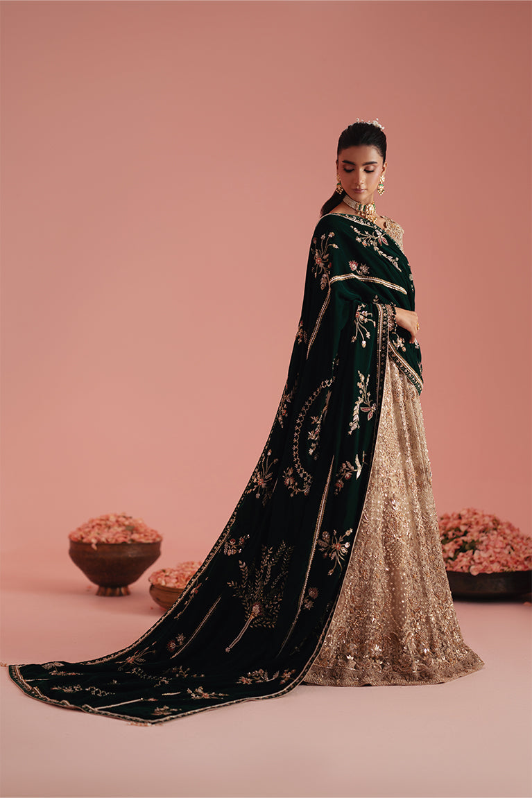 Champagne Gold Kalidaar, Lehnga & Dupatta