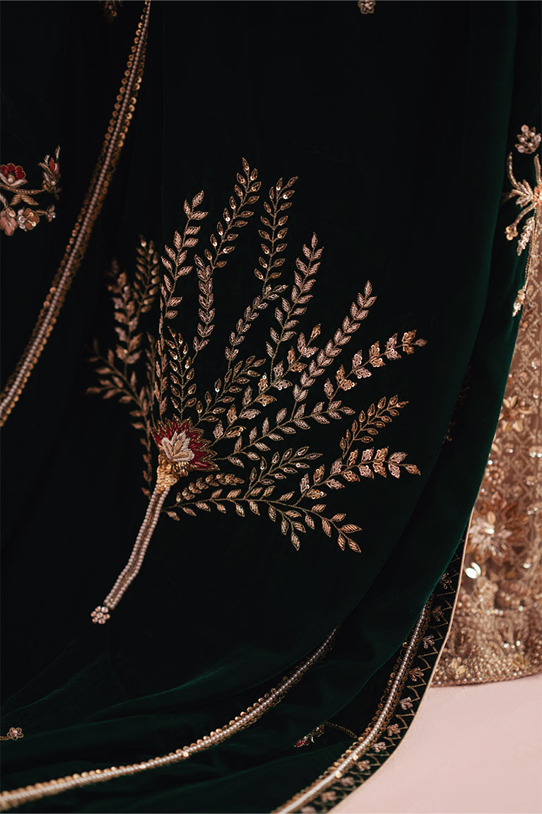 Champagne Gold Kalidaar, Lehnga & Dupatta