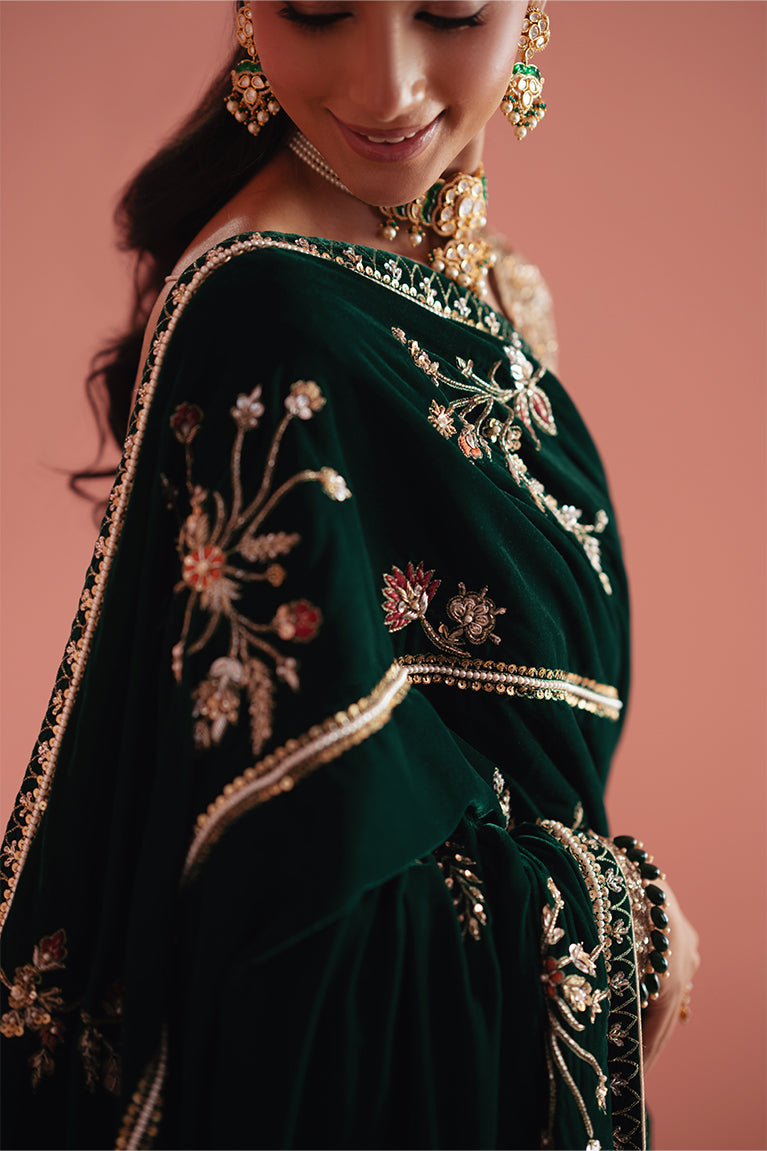 Champagne Gold Kalidaar, Lehnga & Dupatta