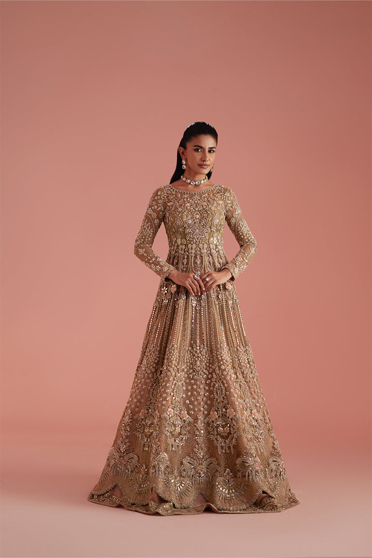 Olive Green Kalidaar, Lehnga & Dupatta