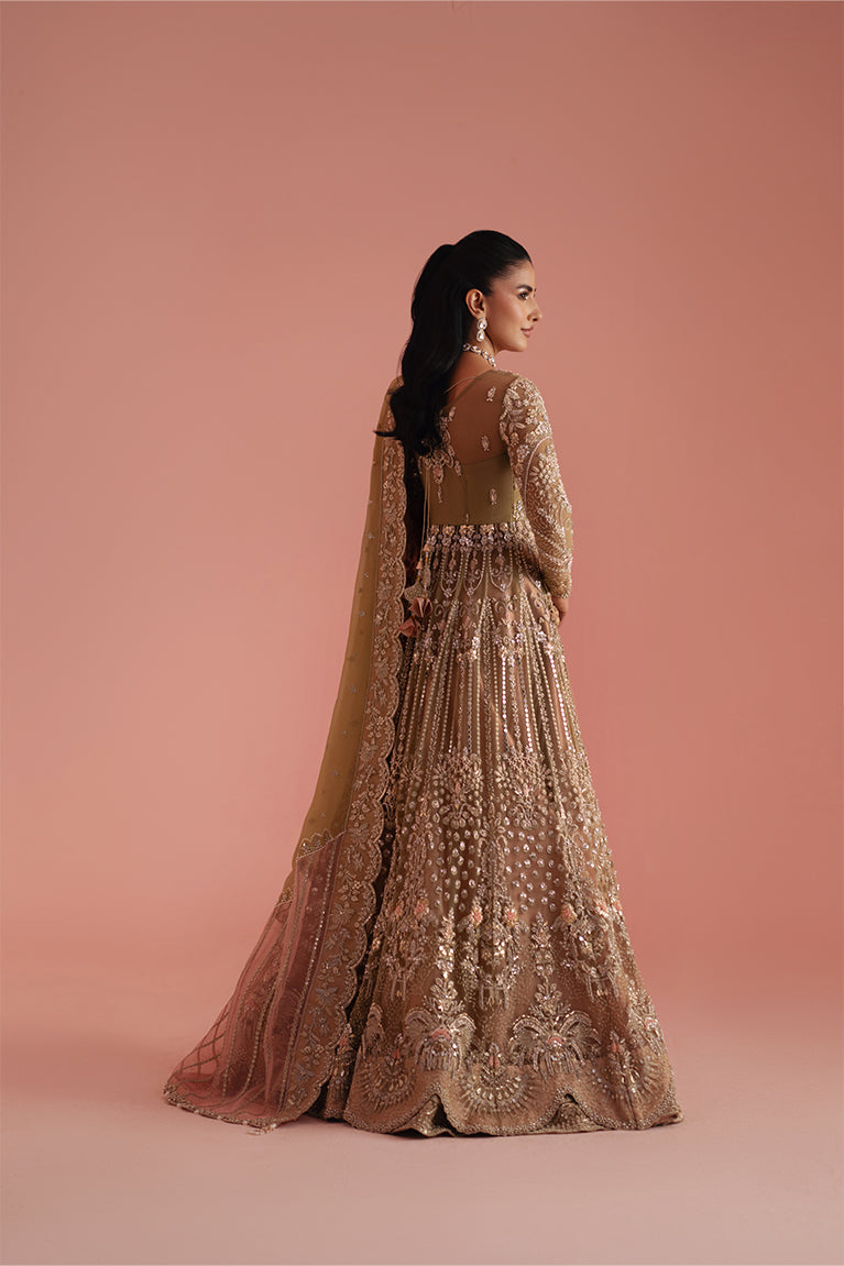 Olive Green Kalidaar, Lehnga & Dupatta