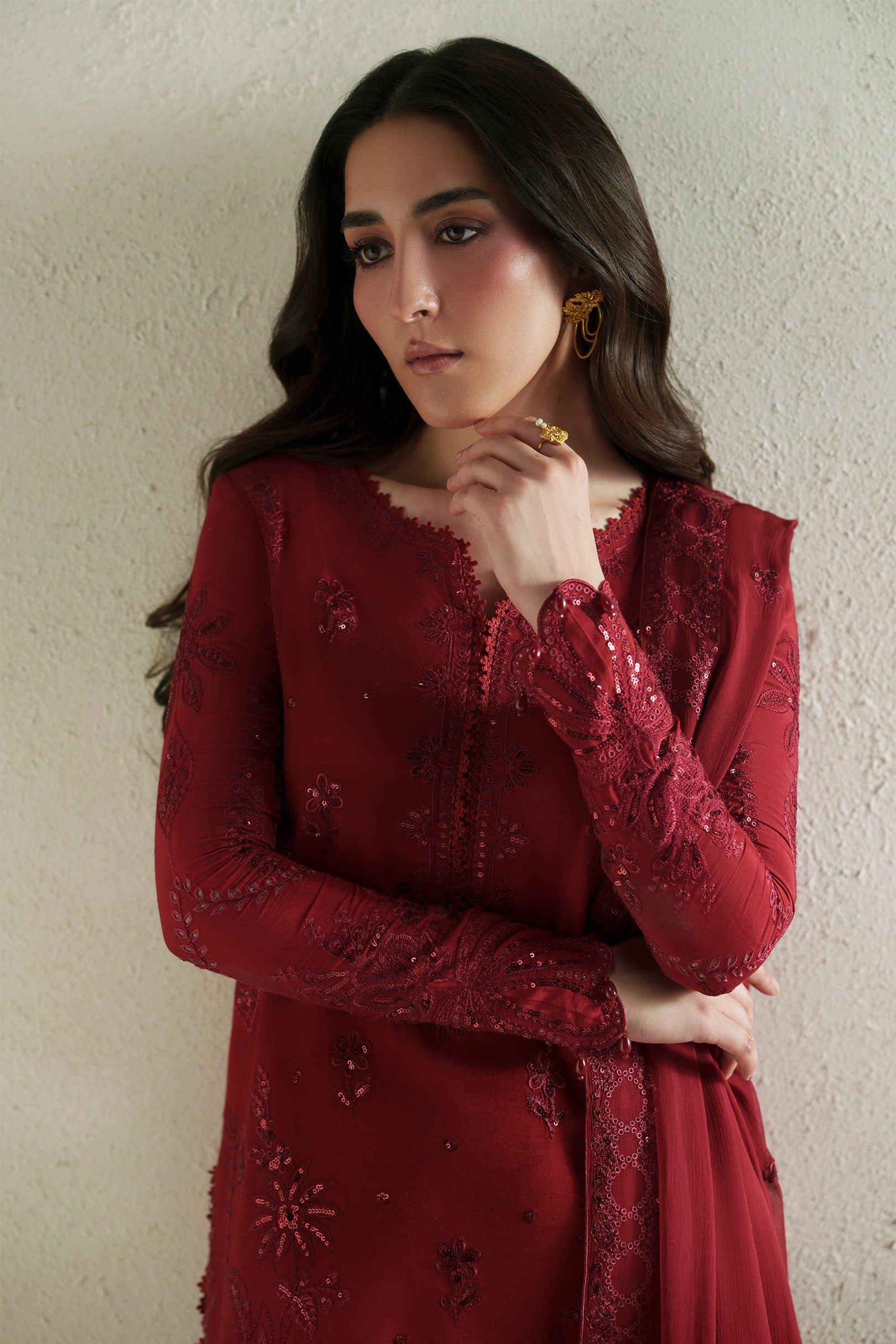 Laal Crimson Shirt Set