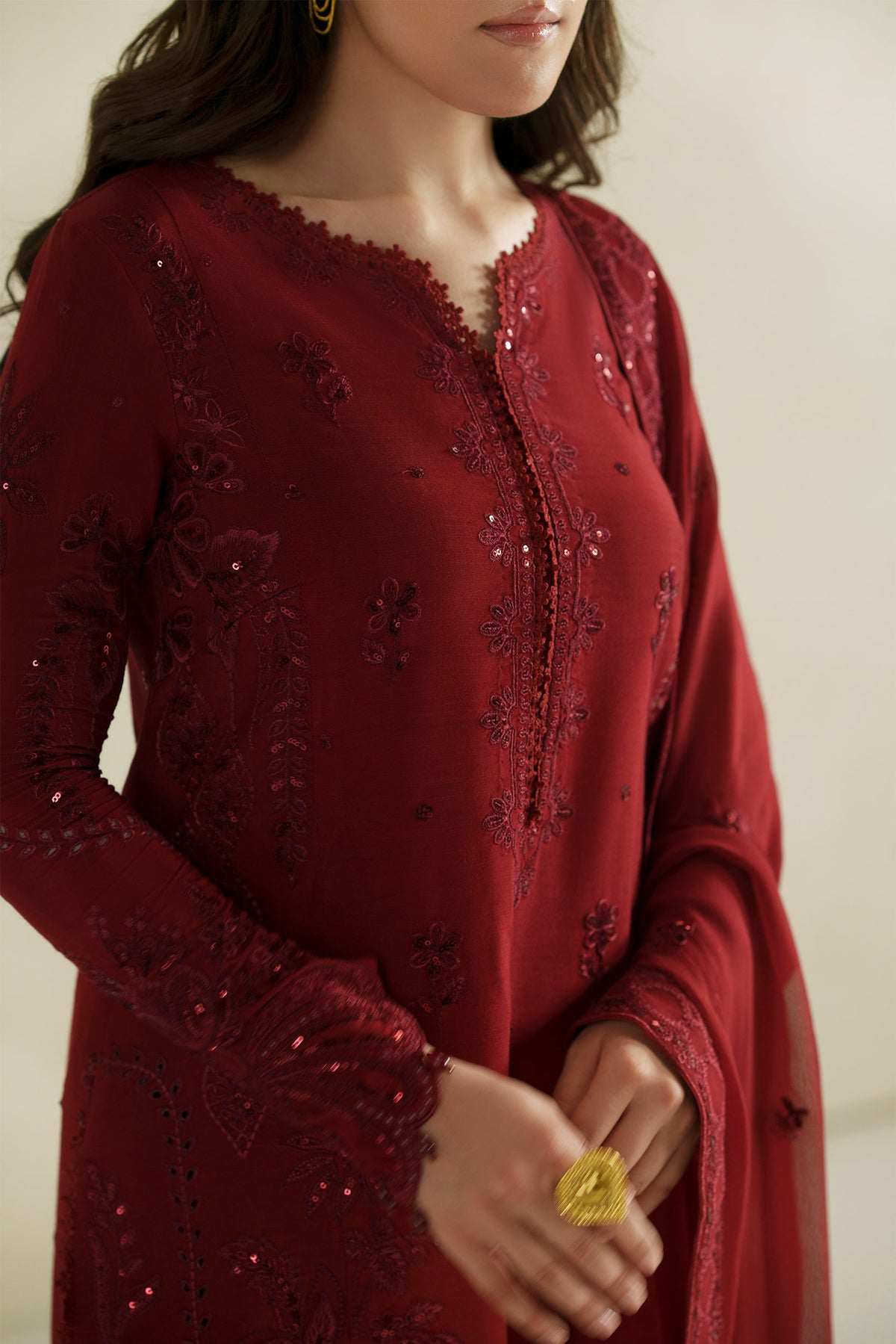 Laal Crimson Shirt Set