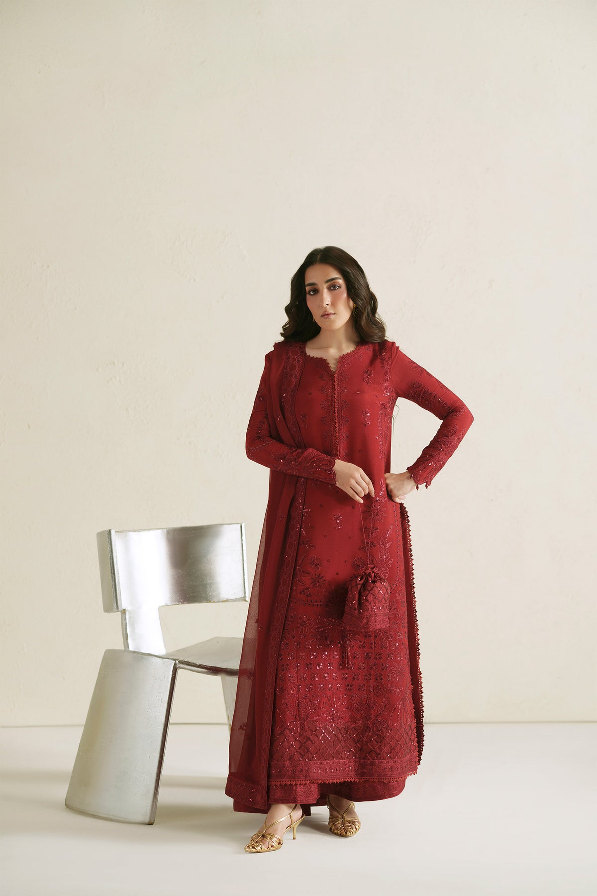 Laal Crimson Shirt Set