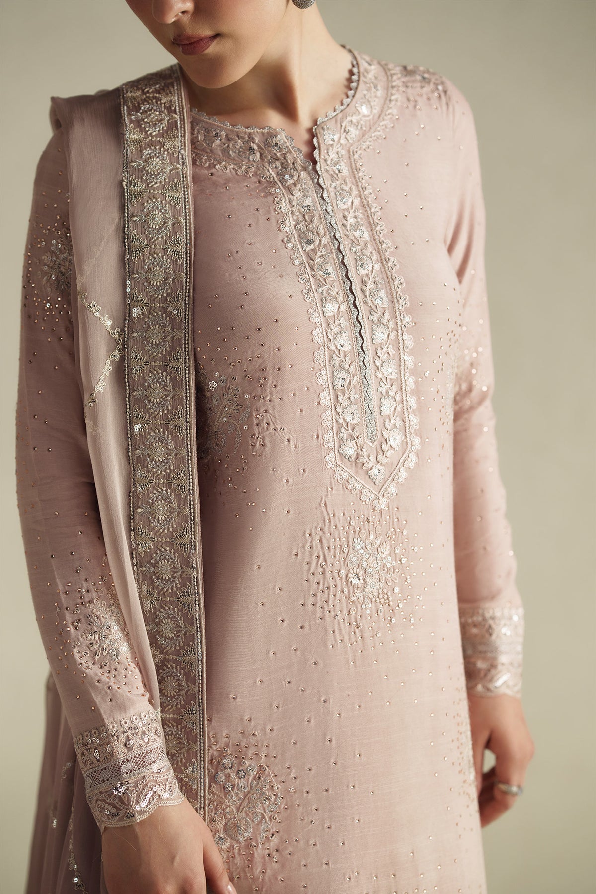 Naqsh Soft Pink Shirt Set