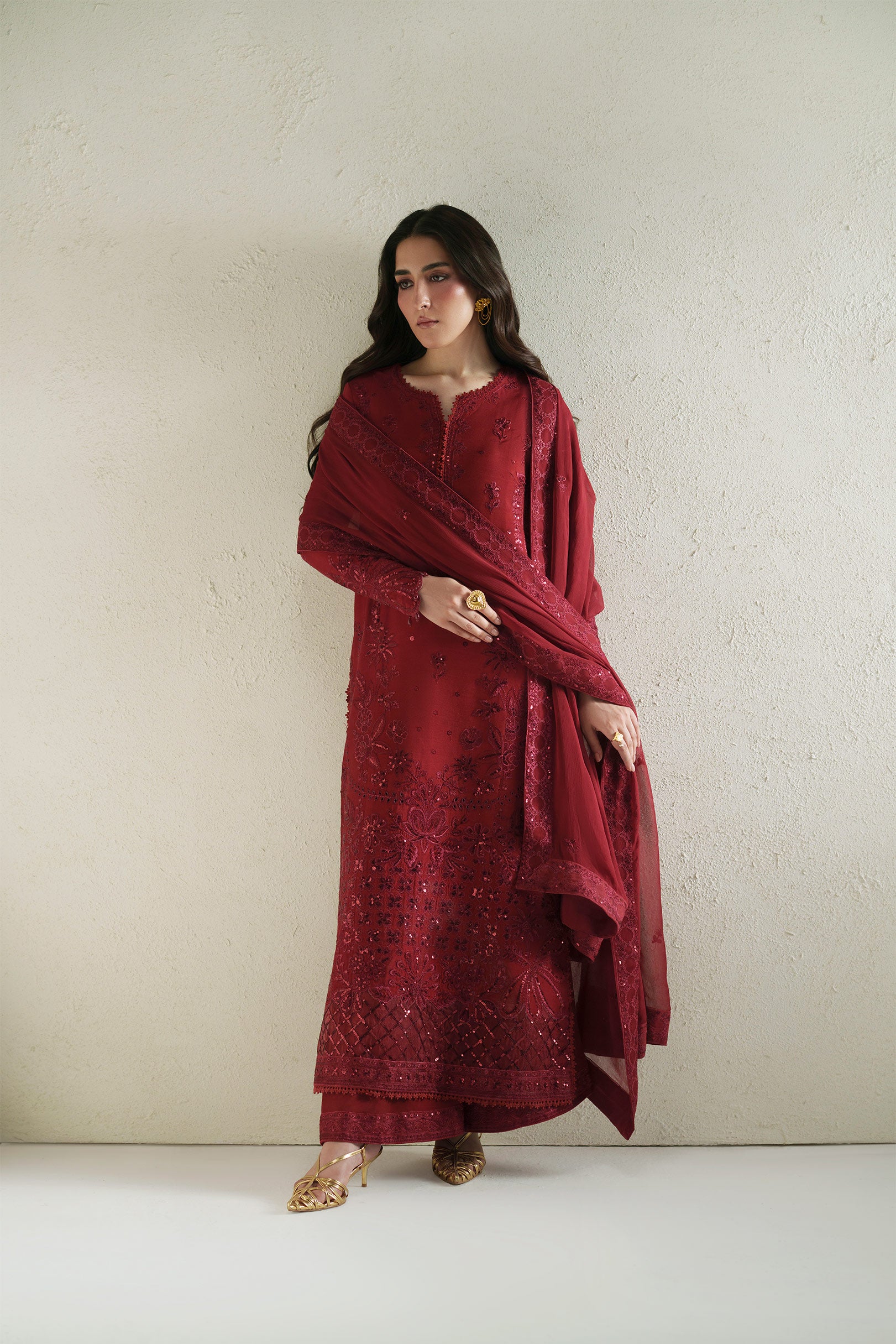 Laal Crimson Shirt Set